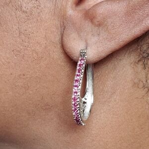 Swarovski Crystal earrings Platinum Bond Fushia is the only color left